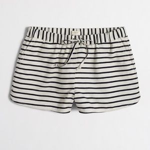 J CREW STRIPED DRAWSTRING SHORT