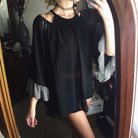 2tee Couture Black Sheer Top