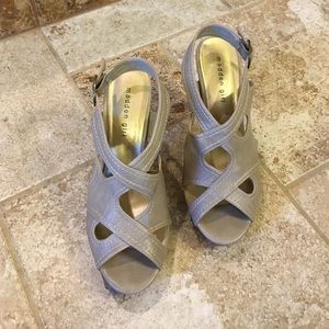 Madden Girl nude/taupe stiletto sandals
