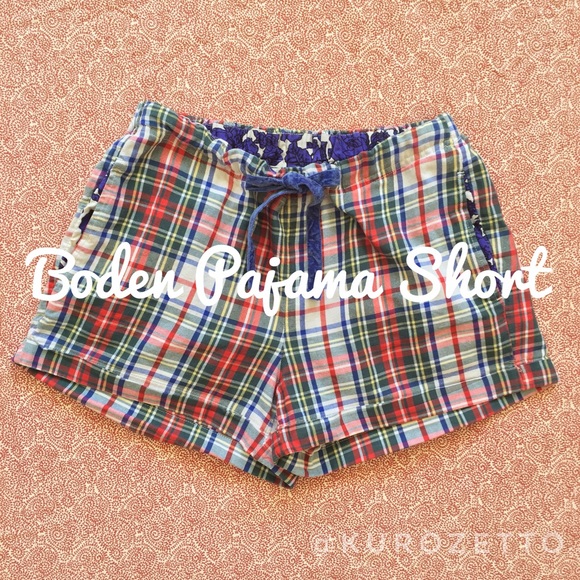 Boden Plaid Pajama Short