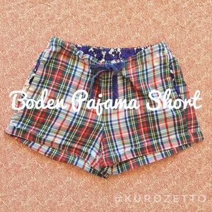 Boden Plaid Pajama Short