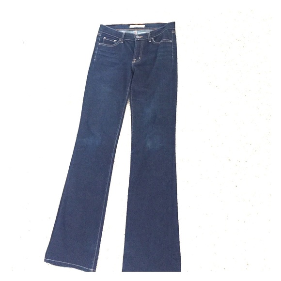 J Brand Denim - J brand wide leg flare jean in a dark denim.