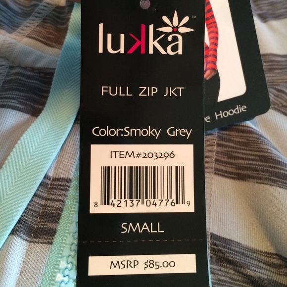 NWT *GREY & BLUE WOMENS ATHLETIC HOODIE SIZE SMALL - Picture 3 of 4