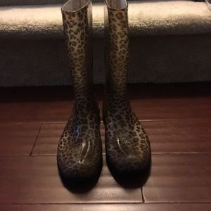 Animal Print Rain Boots