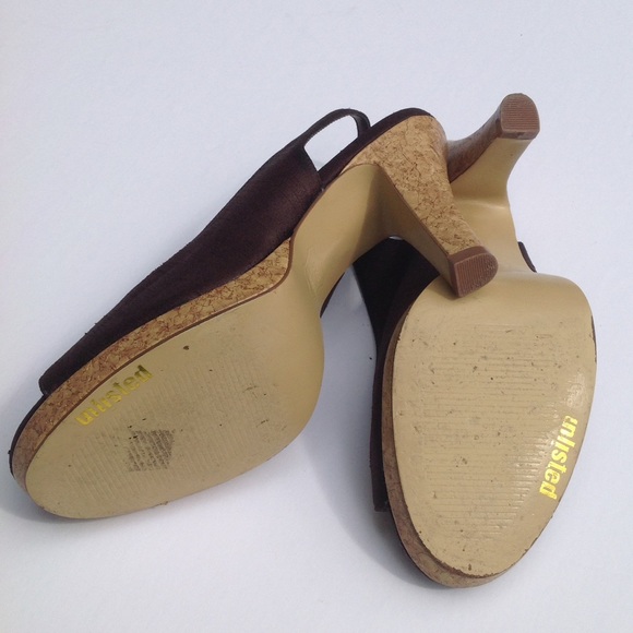 Unlisted Chocolate Brown Peep Toe - Picture 4 of 4