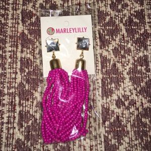 Pink Tassle Earrings