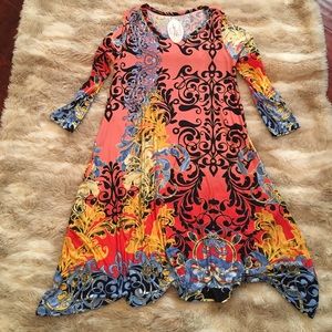 NWT Paisley Tunic Dress with Pockets-Small