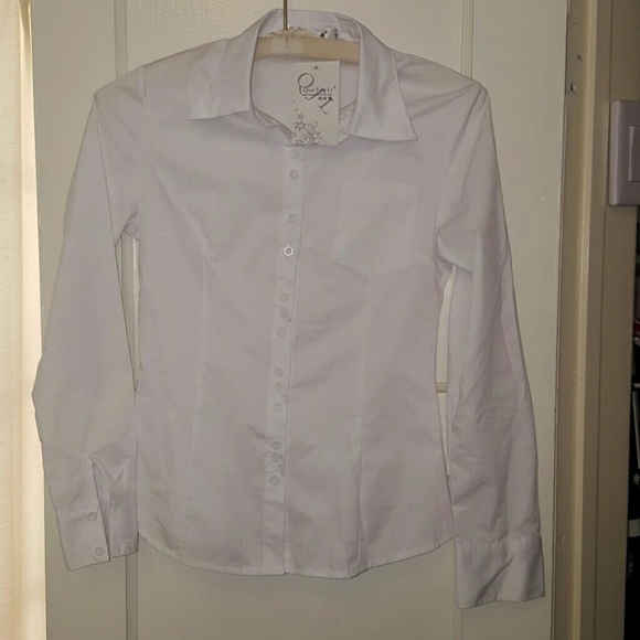 White small Qiao Jing Lisa blouse