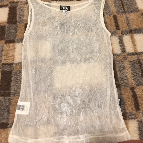 Dressy white/pearl top