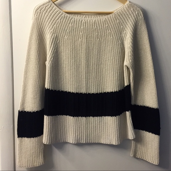 Winter sweater with slightly flared sleeves