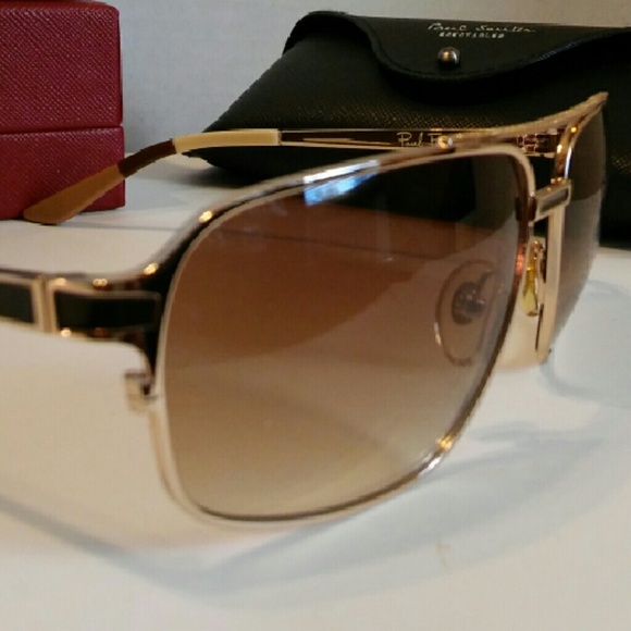 Mens 62'mm Paul Smith gold and ivory Sunglasses