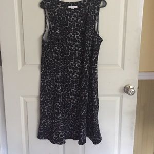 Black animal print dress