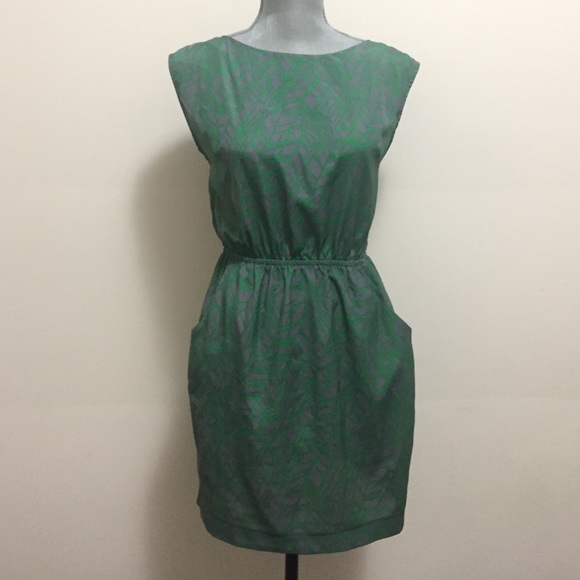 Open Back Abstract Print Dress