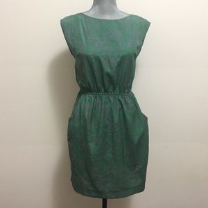 Open Back Abstract Print Dress