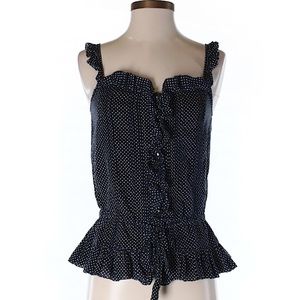 Juicy Couture Navy Polka Dot Top Size P Tank
