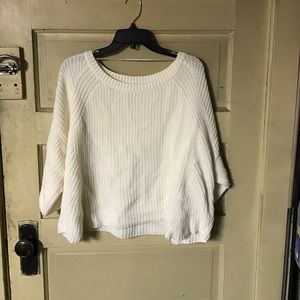 Cream colored Free People Crop Sweater