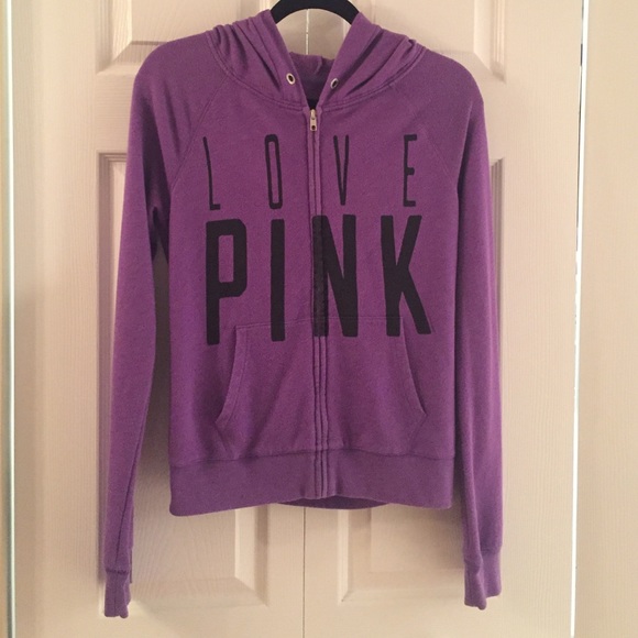 Victoria's Secret PINK Distressed Purple Hoodie