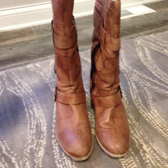 Diba Fast Lane Boots brown mid calf