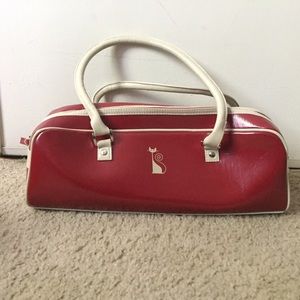Very cute retro burgundy bag