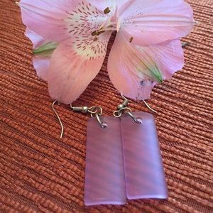 Lavender drop Earrings