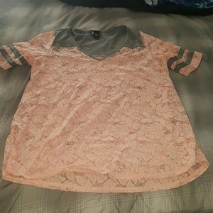 Torrid Pink Lace Top