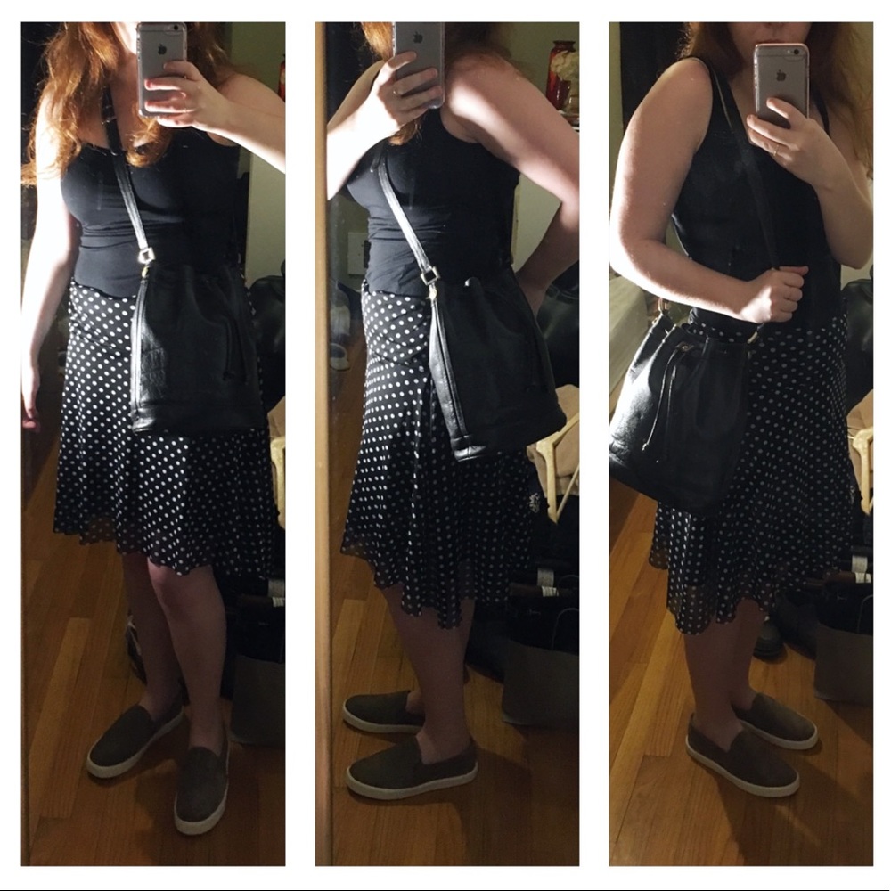 Leather Crossbody Bucket Bag - Picture 8 of 8