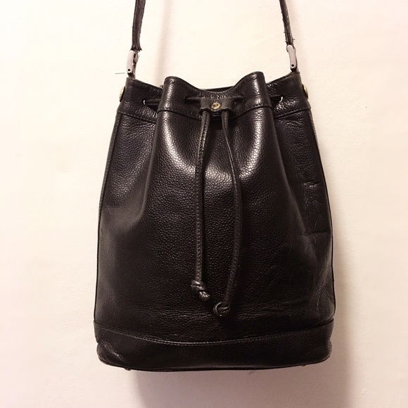 Leather Crossbody Bucket Bag - Picture 2 of 8