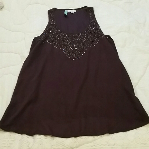 Pea in the Pod maternity sleeveless sequin tunic - Picture 1 of 4