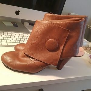 Tan booties