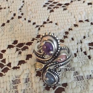 Sterling silver gem stone ring