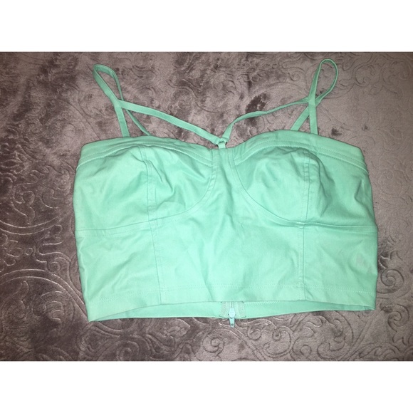 Teal bandeau top