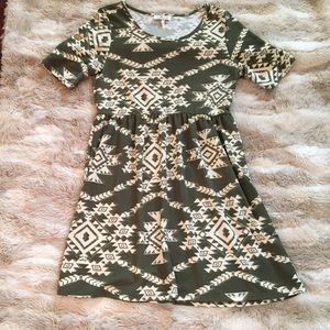 Aztec Babydoll Dress-Medium