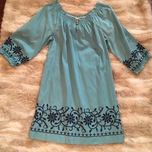 Ivy Jane Embroidered Tunic Dress-Medium