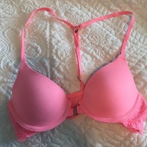 PINK Victoria's Secret Lace T-Back Bra