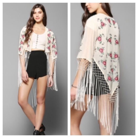 Urban Outfitters Pins and Needles Fringe Kimono