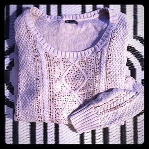 GAP Outlet sequined cable-knit sweater