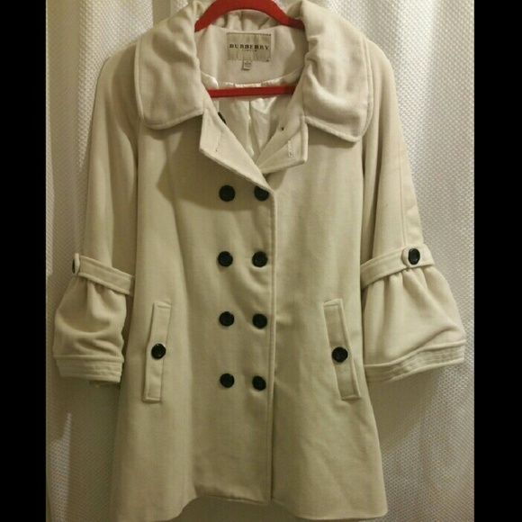 Burberry Jackets & Blazers - Women's large burberry pea coat like new