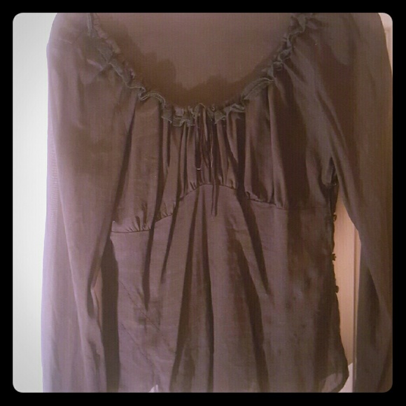 Max & Co. Shear Black Blouse