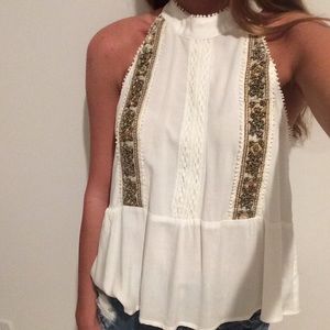 Open Back Blouse Top