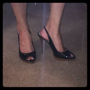 Black Slingback Heels