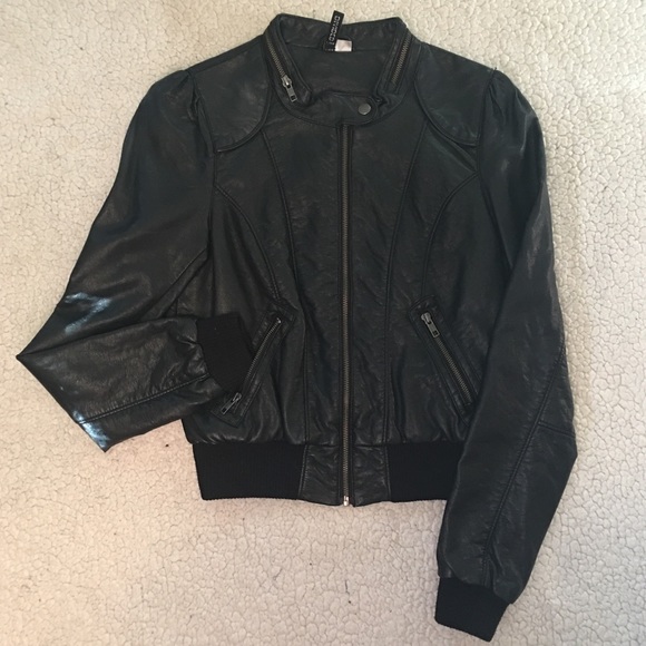 Black "Leather" Moto Jacket