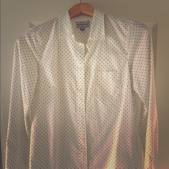 Collared button up J Crew shirt.