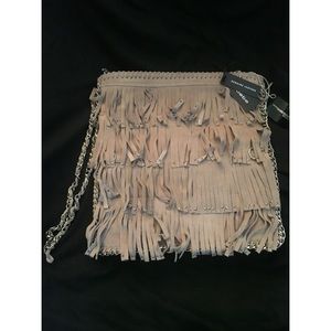 Bebe fringe purse