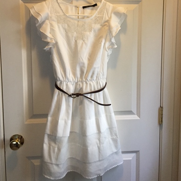Flirty white summer dress