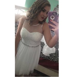 White Short Formal Dress