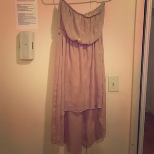 Strapless hi low dress