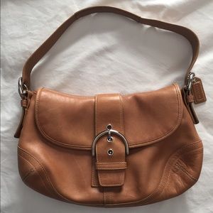 COACH beige shoulder bag