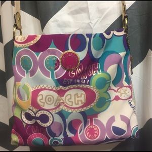 Multicolored Coach Crossbody Purse
