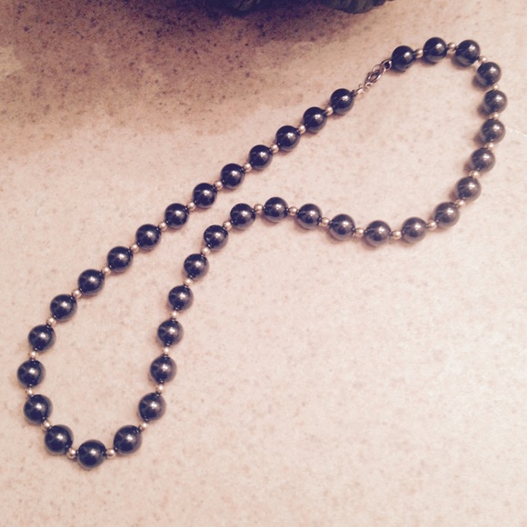 Hemetite black and sterling silver beads - Picture 2 of 4