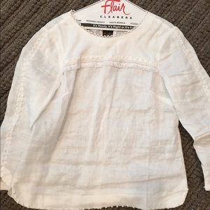 Jcrew white linen shirt